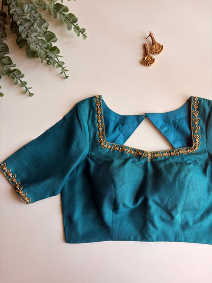 Rama Blue Handwork Blouse