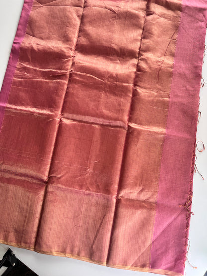 Blush Pink Maheshwasri Cotton Silk Saree