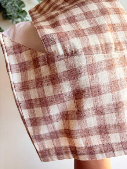 Brown Check Blouse
