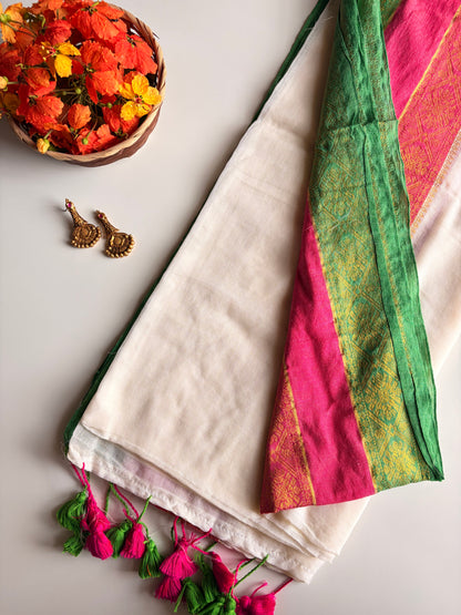 Kerala Mul Cotton Saree