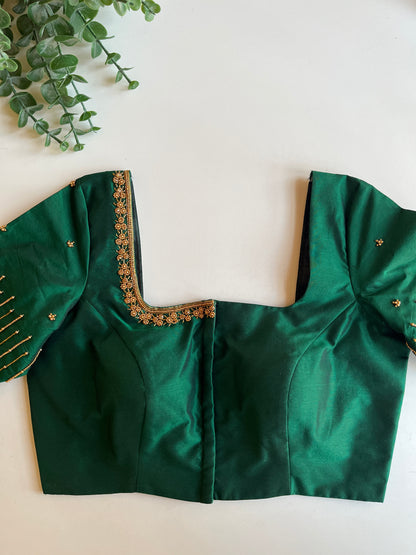 Emerald Green Handworked Blouse