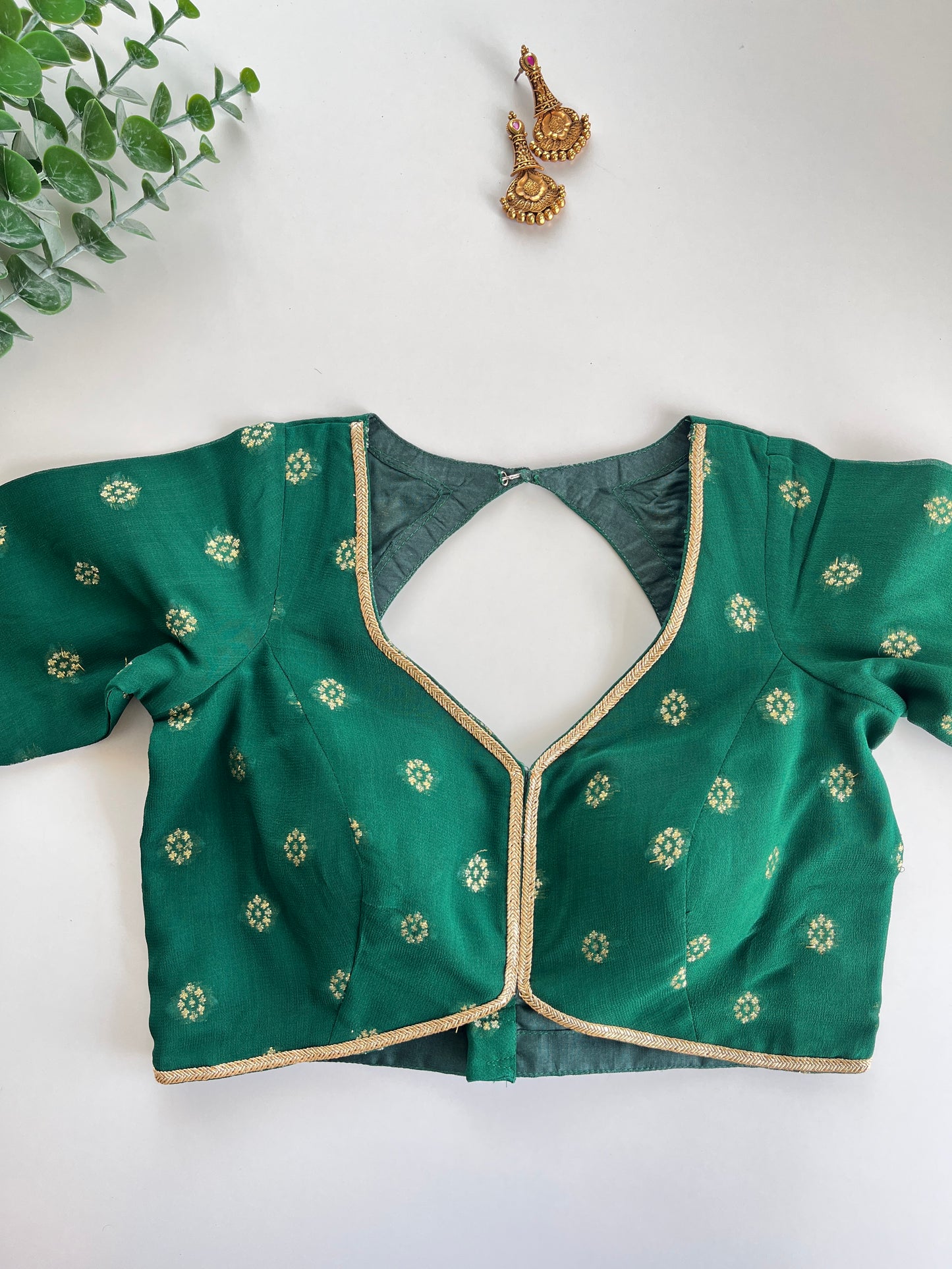 Green Banaras Blouse