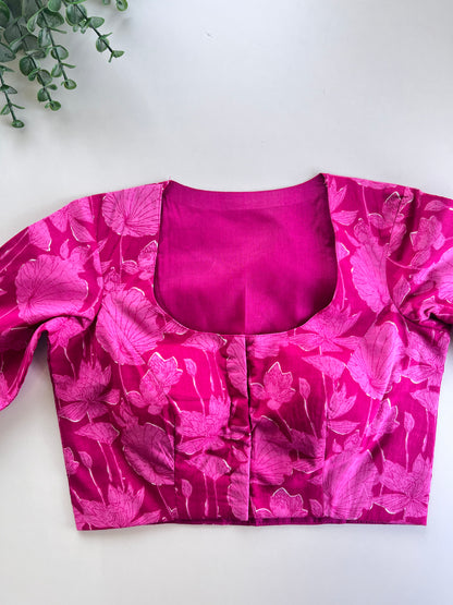 Pink Monotone Cotton Blouse