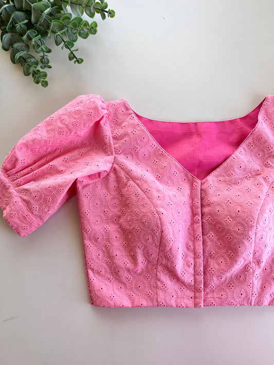Baby Pink Hakoba Blouse