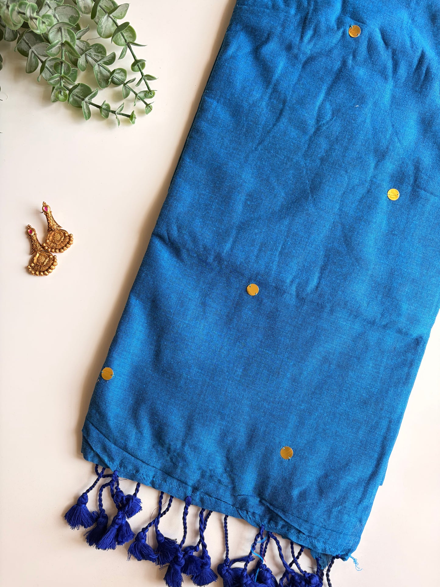Happy Blue Chumki Saree