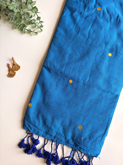 Happy Blue Chumki Saree