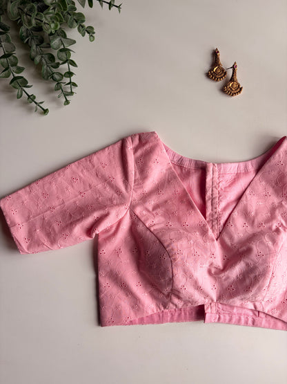 Baby Pink Hakoba Blouse
