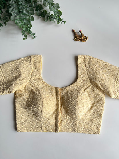 Pastel Yellow Hakoba Blouse