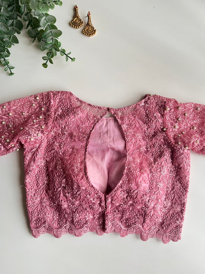 Blush Pink Embroidered Blouse