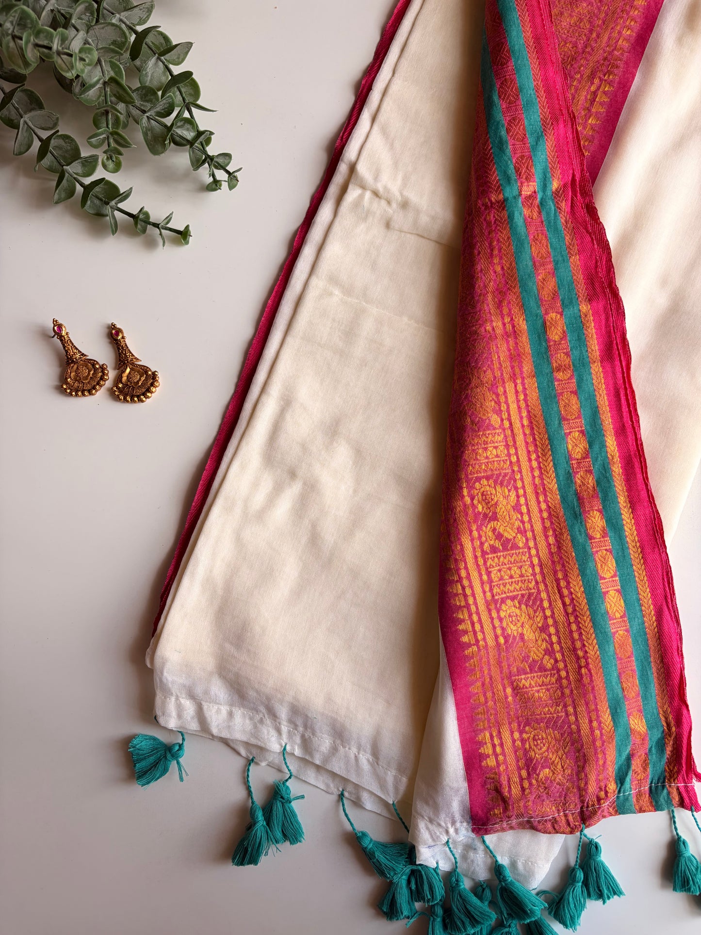 Kerala Mul Cotton Saree