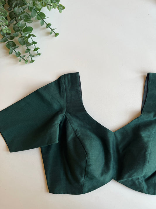 Basic Dark Green Blouse