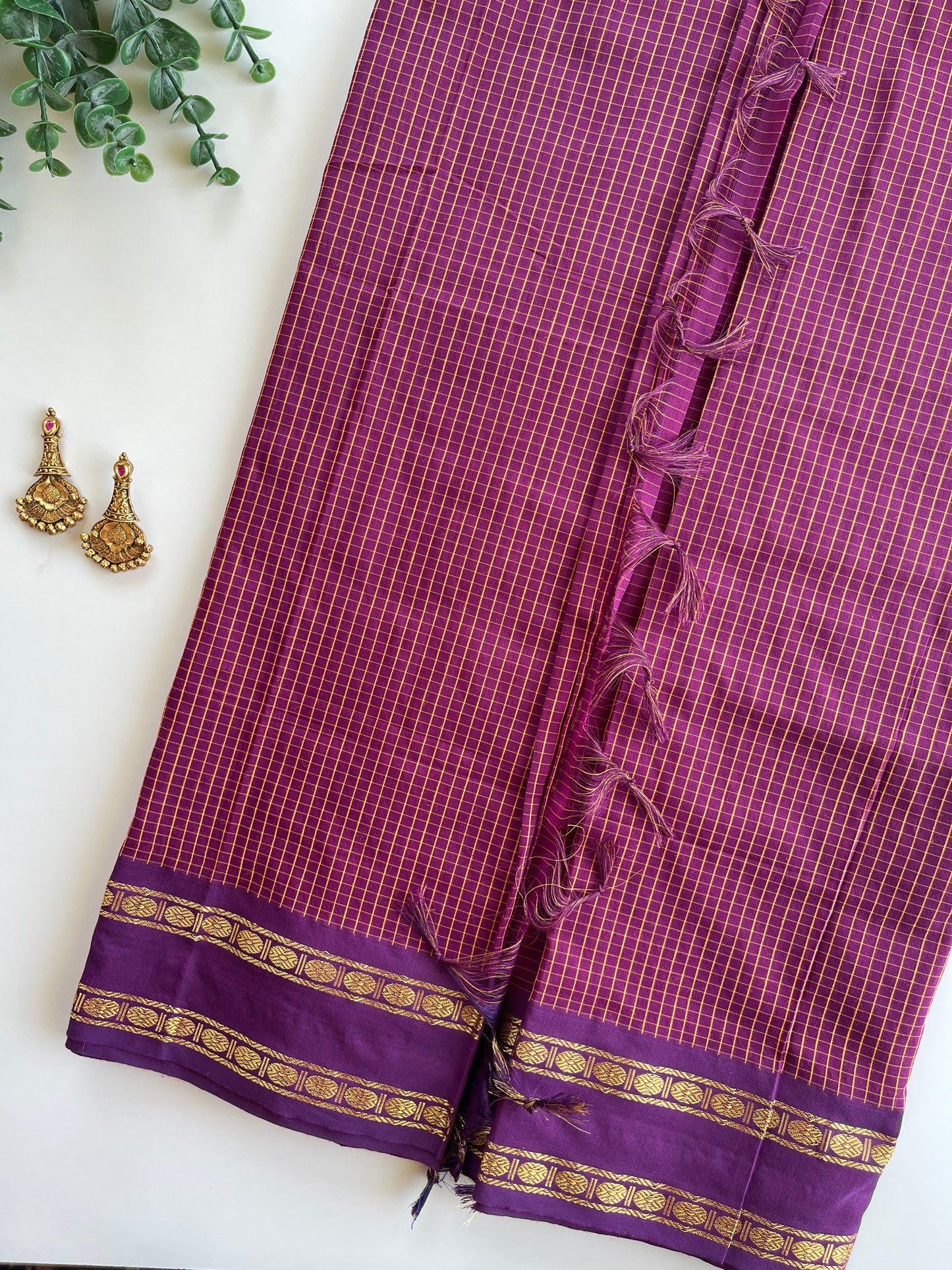 Kattam Saree in Purple