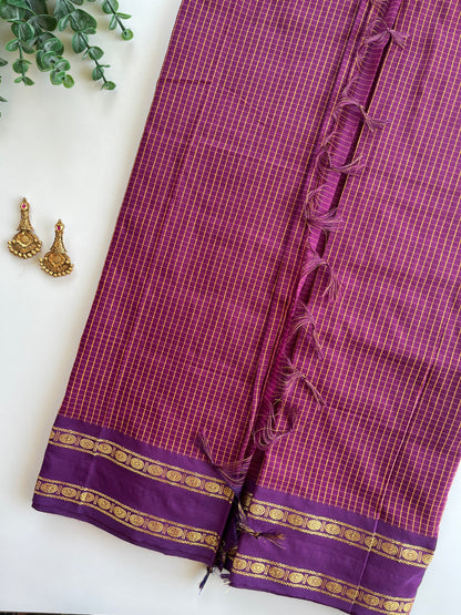 Kattam Saree in Purple