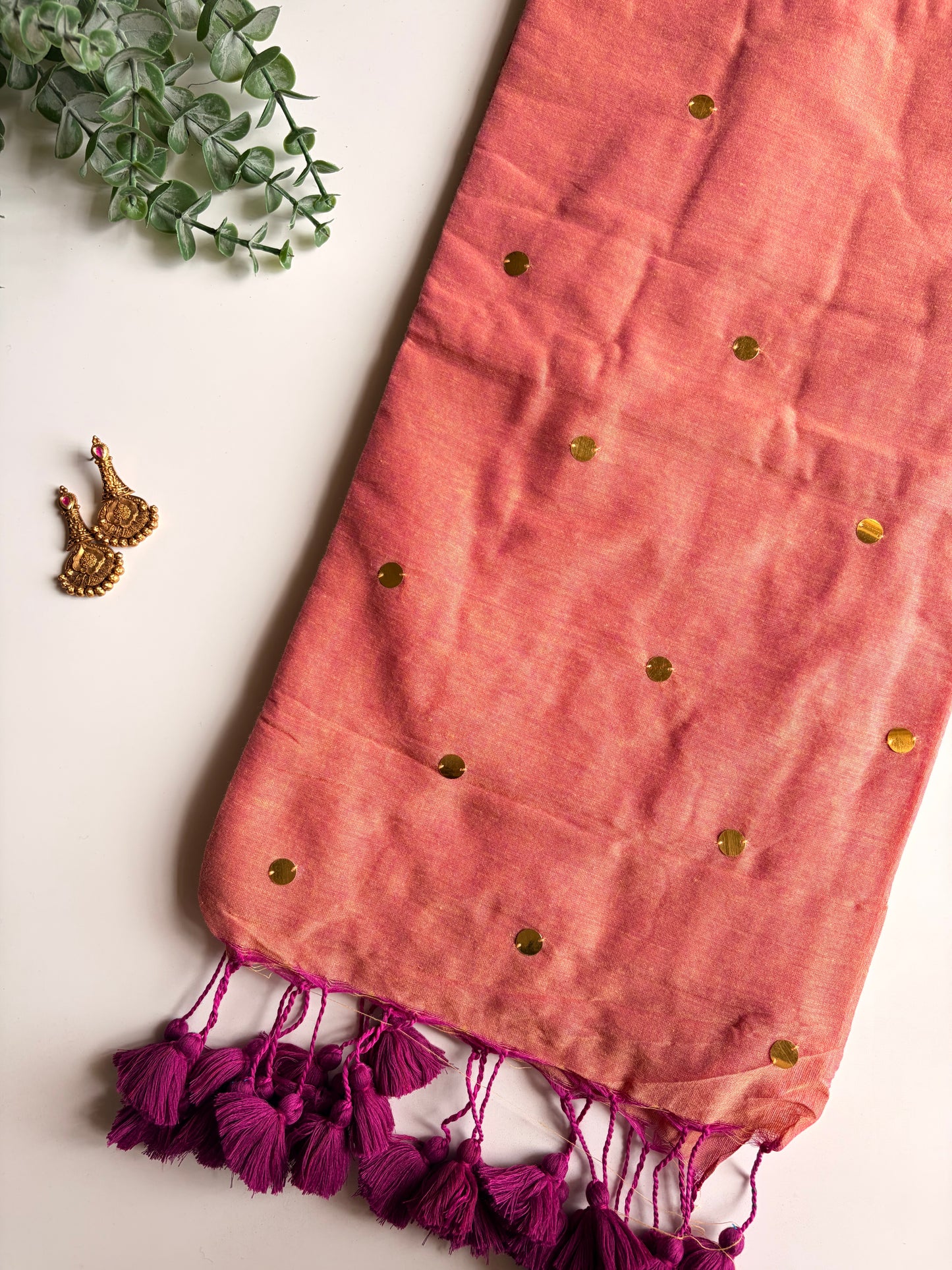 Blush Pink Chumki Saree