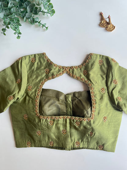 Pastel Green Handwork Blouse