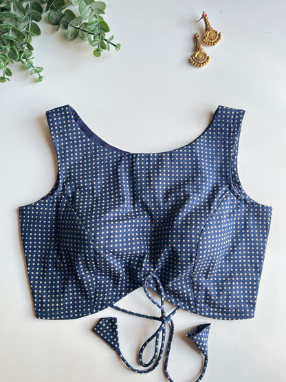 Indigo Polka Blouse