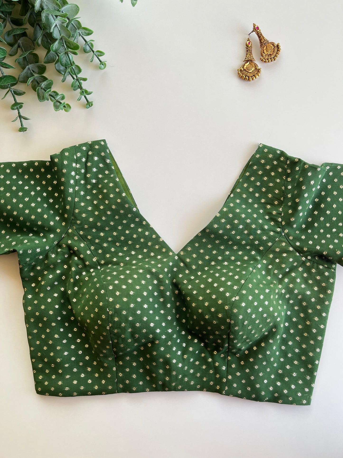 Hiba in Sage Green Blouse