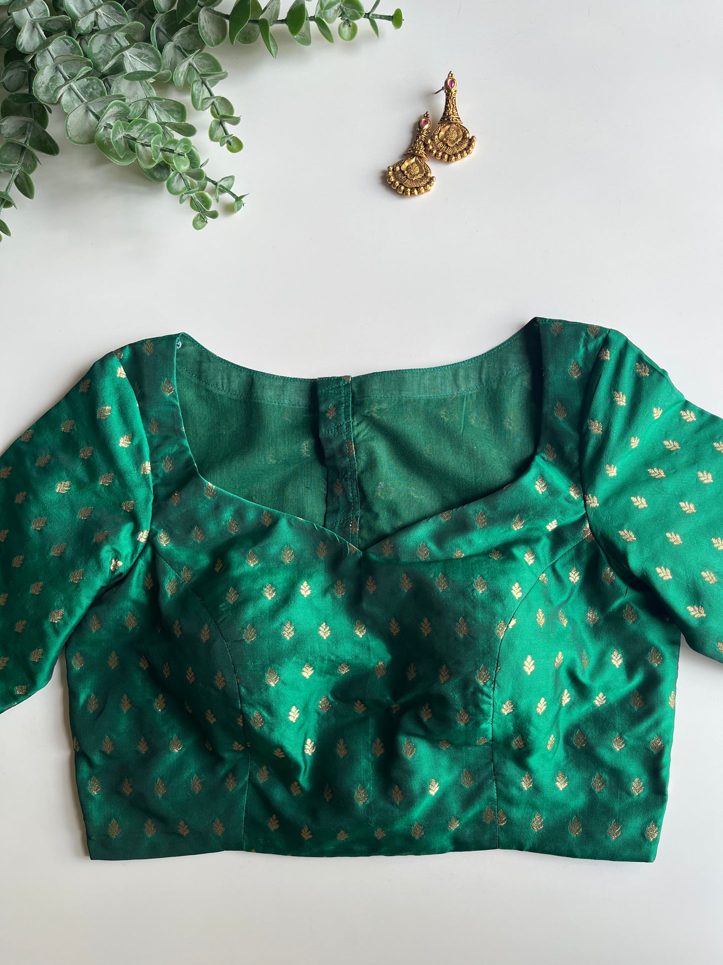 Emerald Green Butta Blouse
