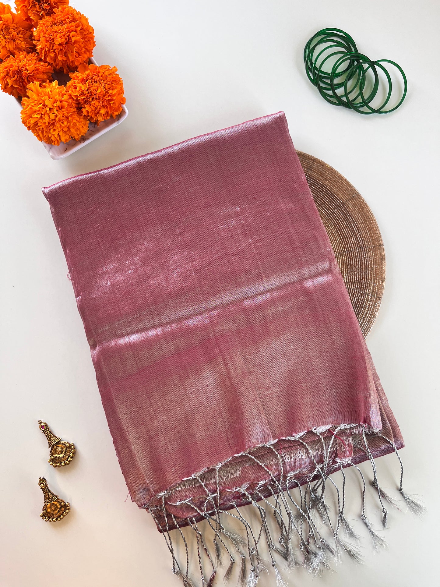 Mauve Tissue Silk Saree