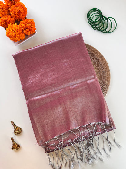 Mauve Tissue Silk Saree