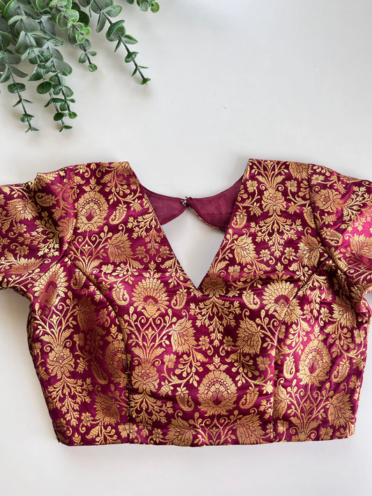 Purple Banaras Blouse