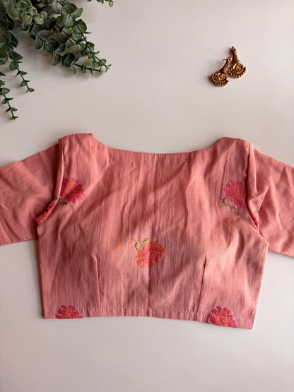 Pastel Pink Floral Blouse
