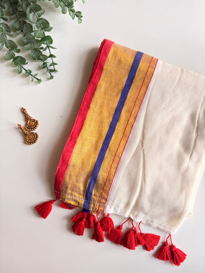Kerala Mul Cotton Saree