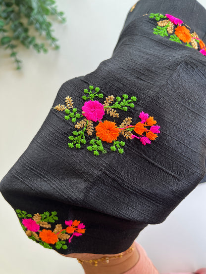 Black Embroidered Blouse