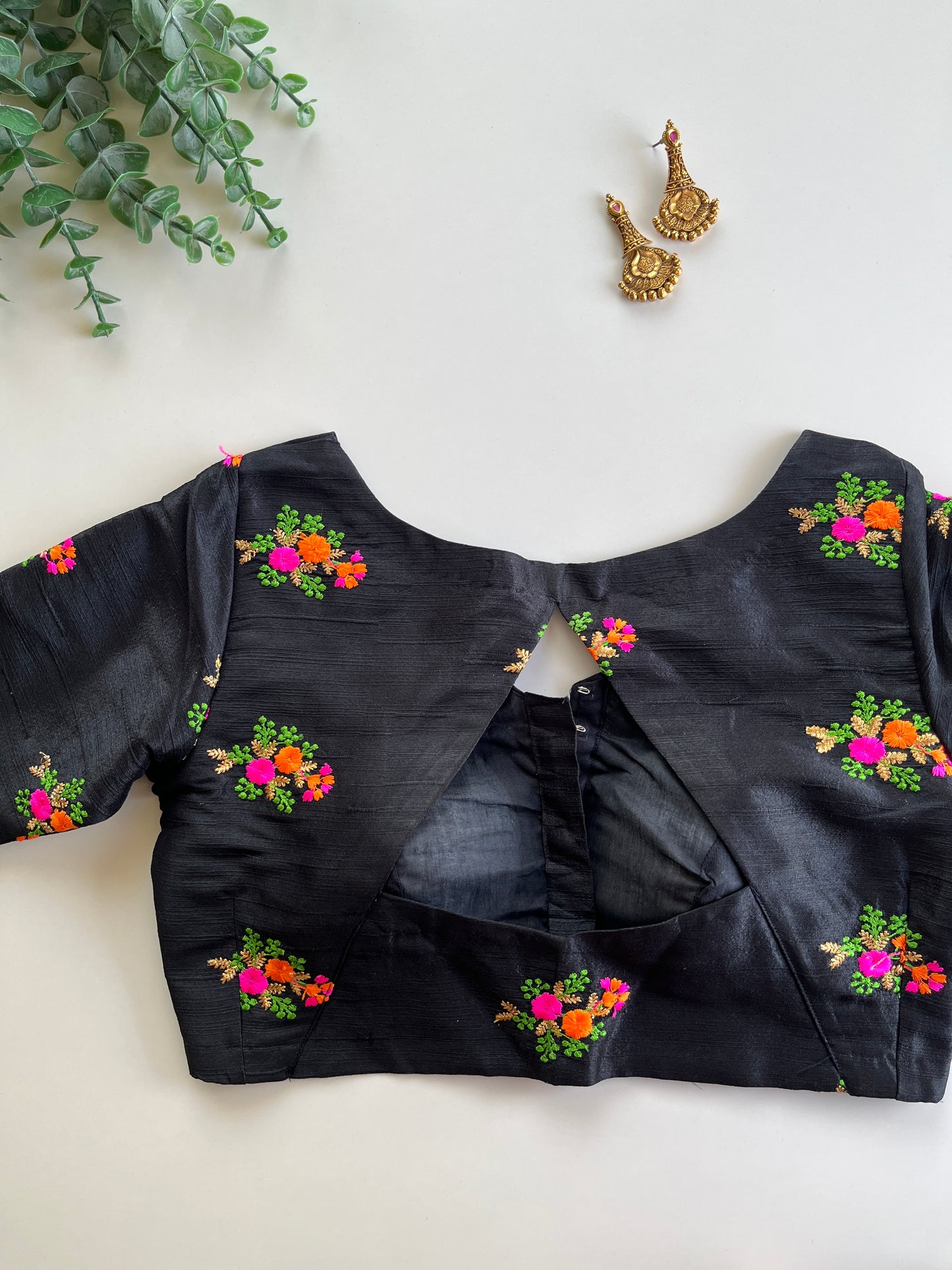 Black Embroidered Blouse