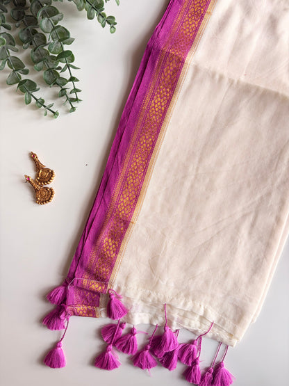 Kerala Mul Cotton Saree