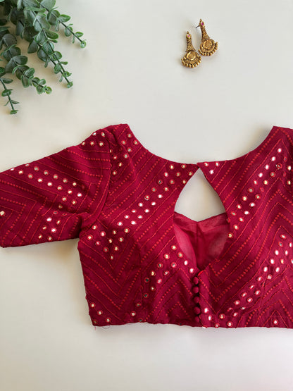 Ruby Red Mirror Blouse