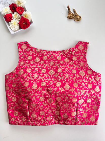 Pink Banaras Brocade Blouse