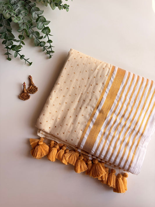 Kerala Mul Cotton Saree