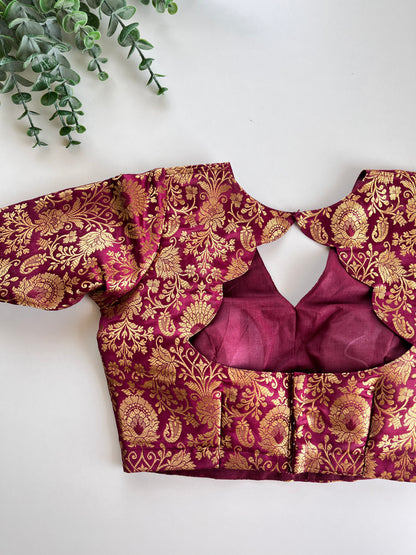 Purple Banaras Blouse