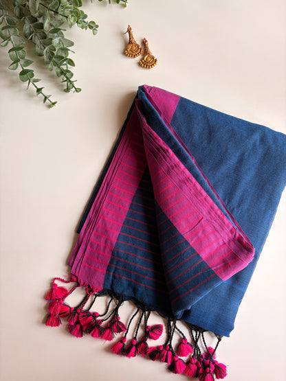 Blue Mul & Purple Handwork Blouse