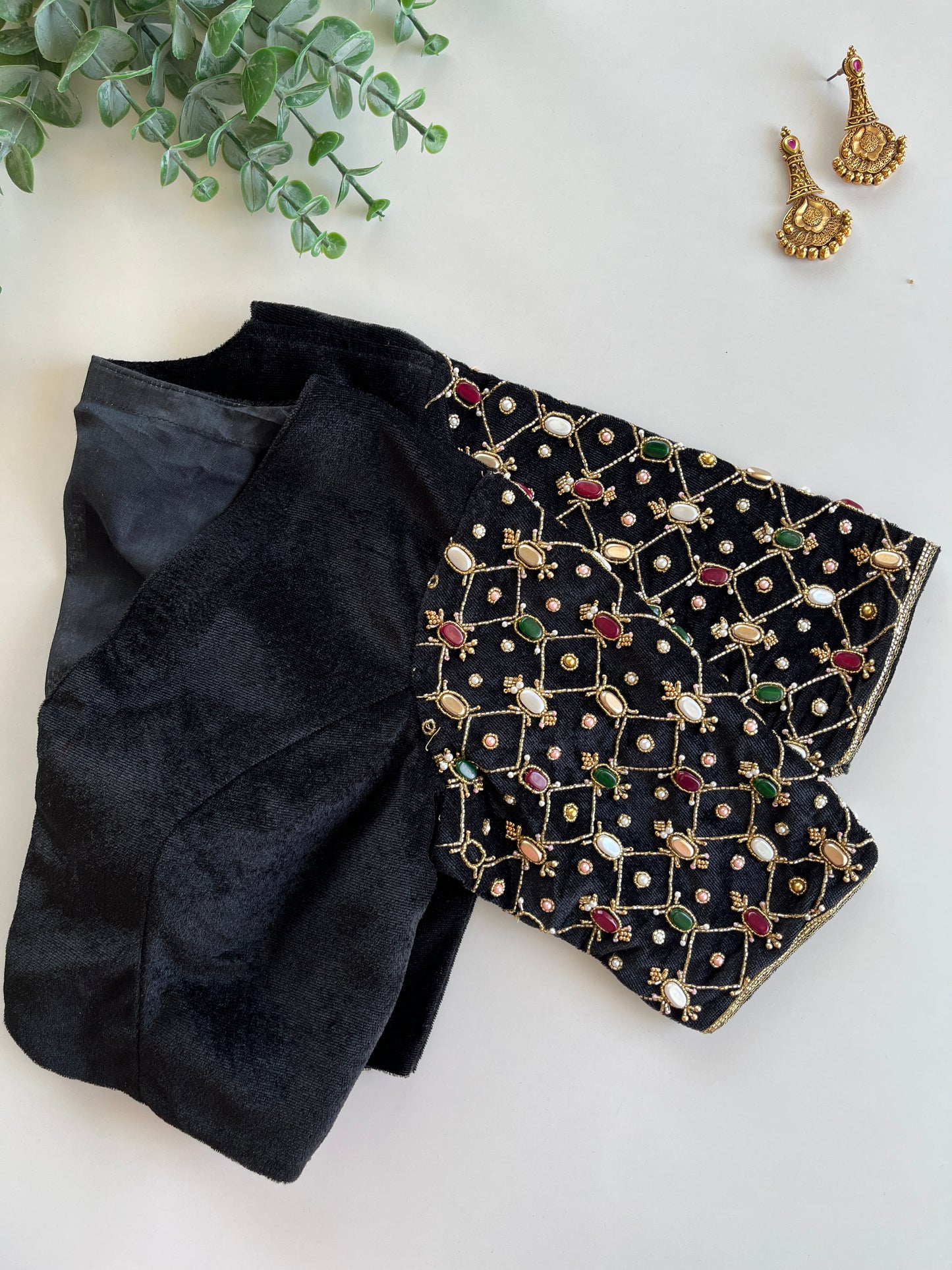 Black Velvet Royal Blouse