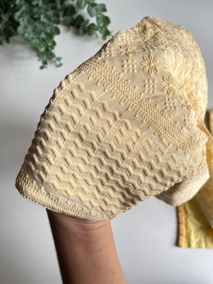 Pastel Yellow Hakoba Blouse