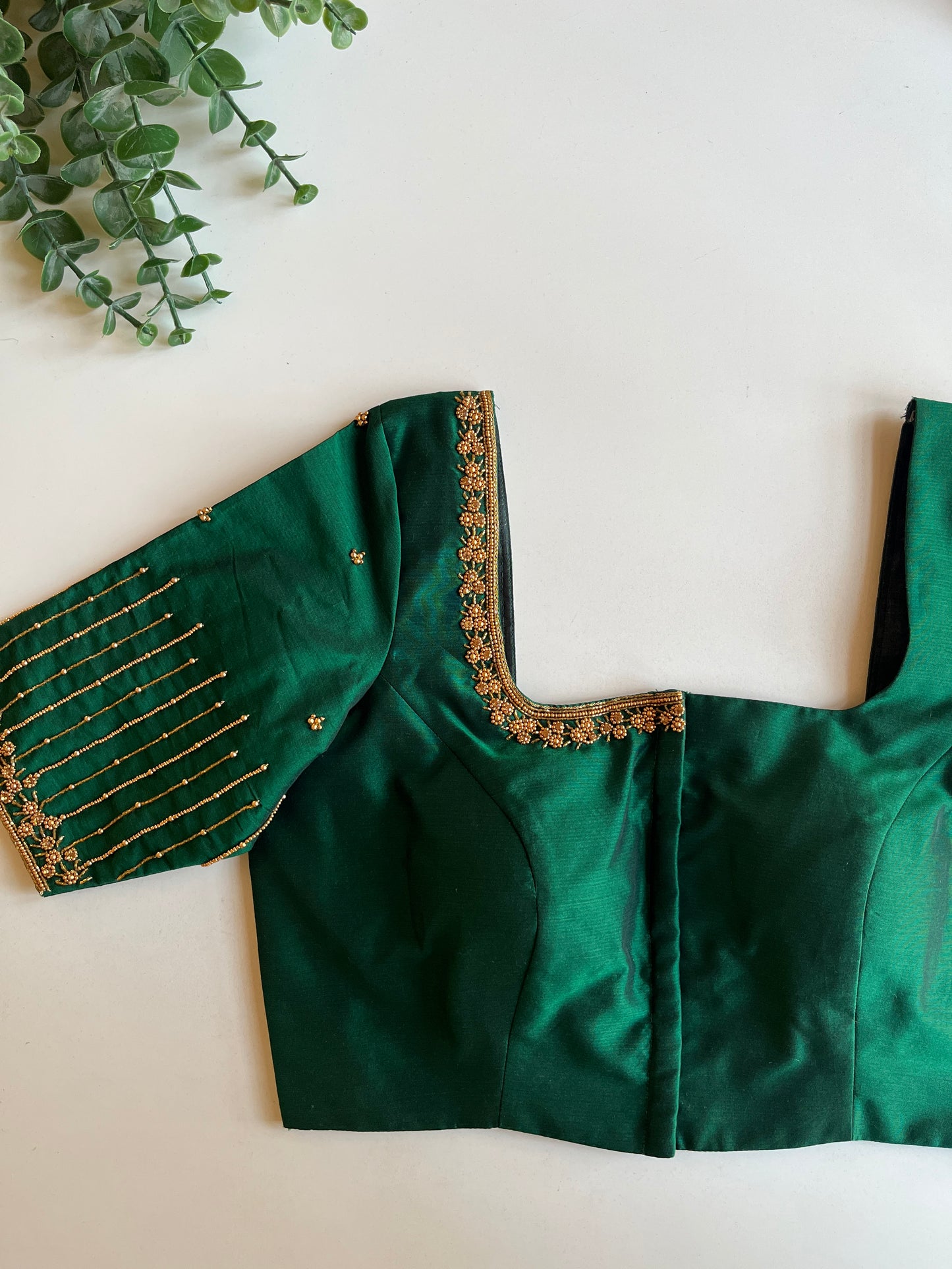 Emerald Green Handworked Blouse