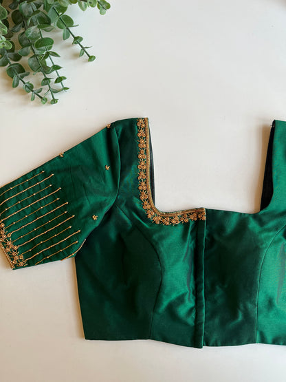 Emerald Green Handworked Blouse