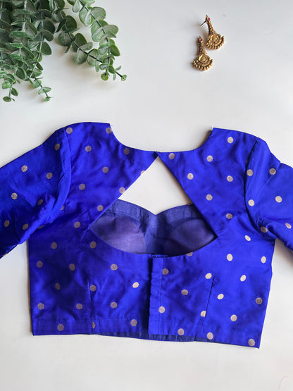 Royal Blue Polka Blouse