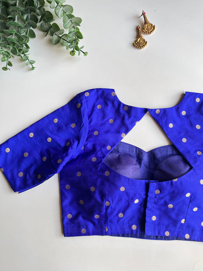 Royal Blue Polka Blouse