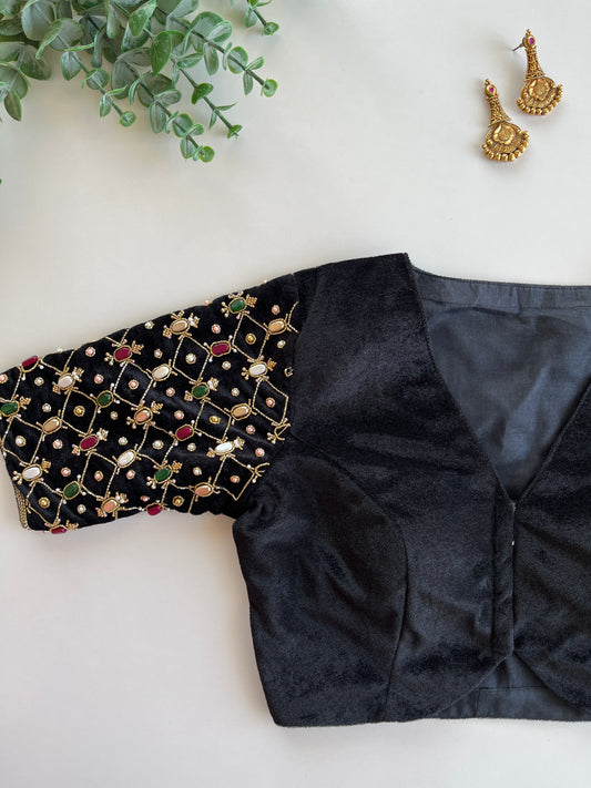 Black Velvet Royal Blouse