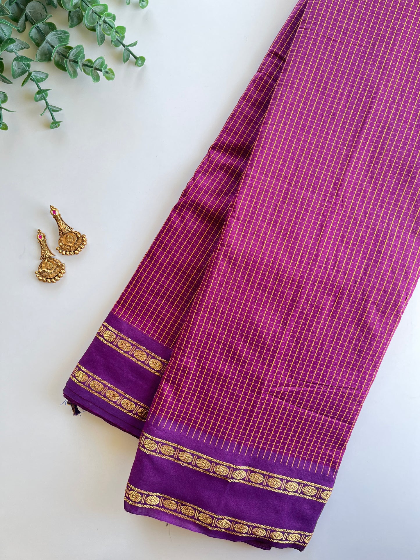 Kattam Saree in Purple