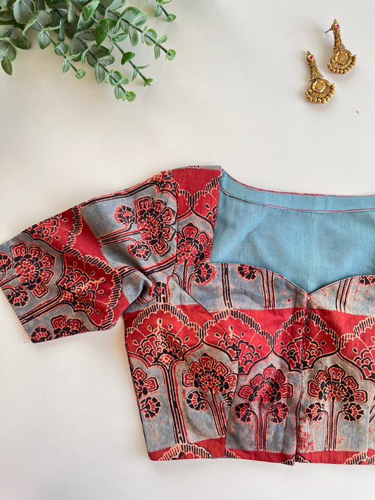 Mughal Inspired Ajrakh Blouse