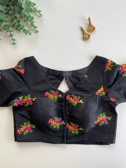 Black Embroidered Blouse