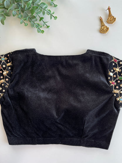 Black Velvet Royal Blouse