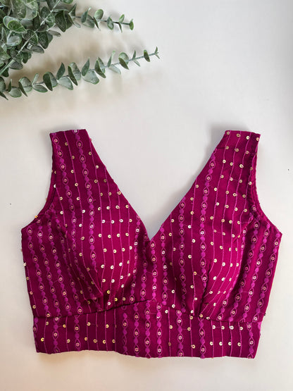 Majenta Sequence Work Blouse