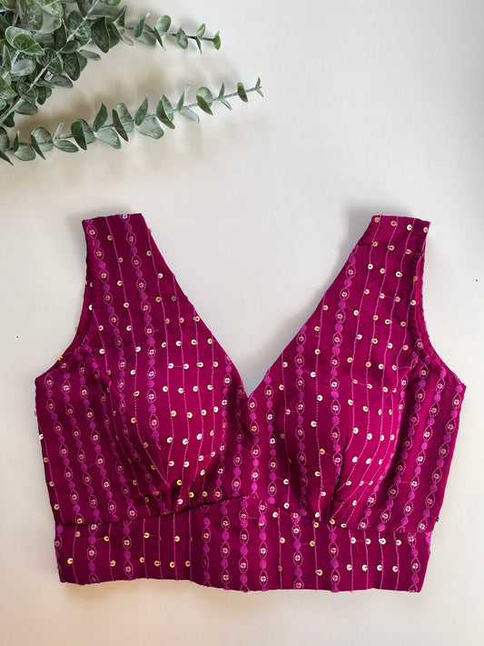Majenta Sequence Work Blouse