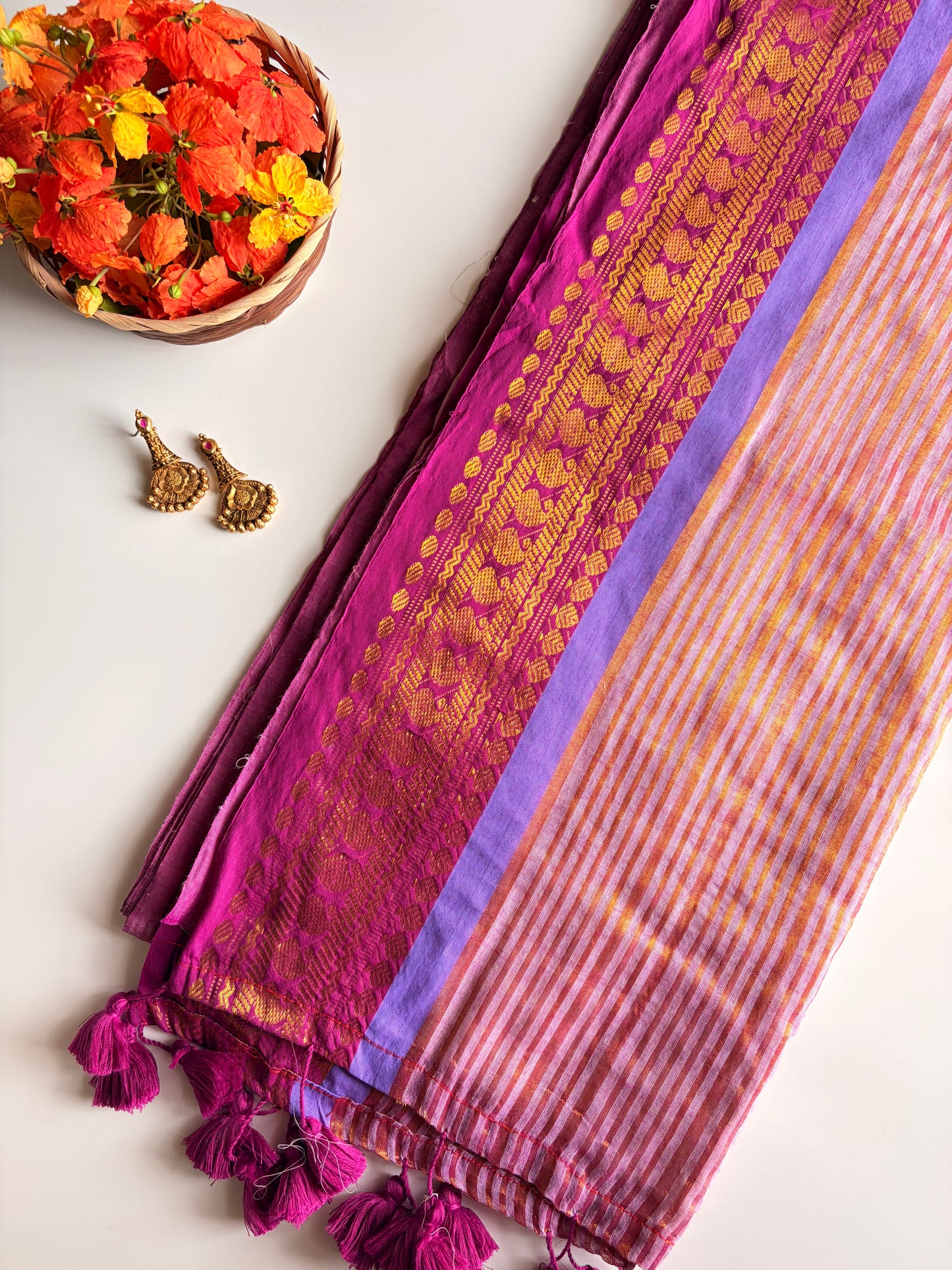 Kerala Mul Cotton Saree