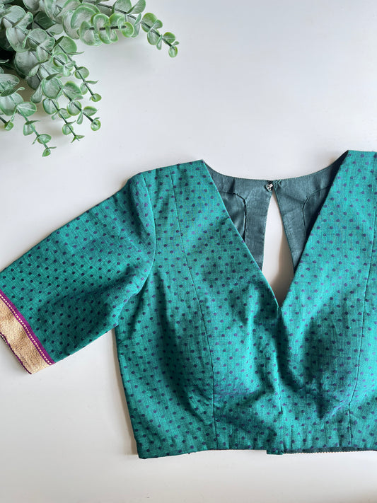 Peacock Polka Blouse